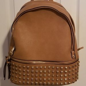 NWOT Studded Camel Backpack